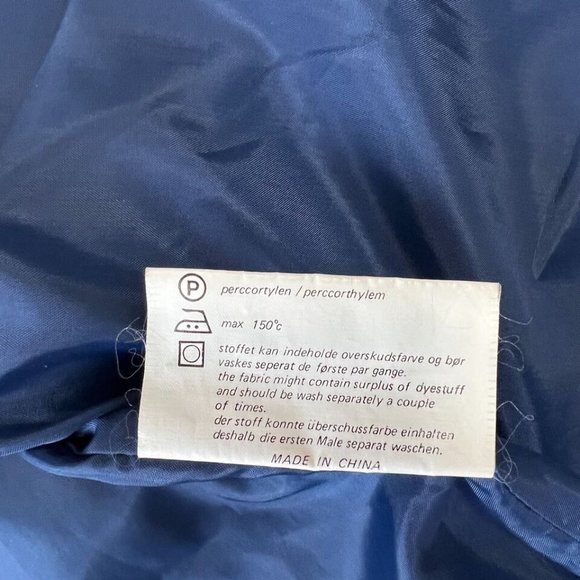 Lope (Sweden) Vintage Coated Plain Weave Fleece Lined Padded Trench Coat : L - Picture 8 of 9